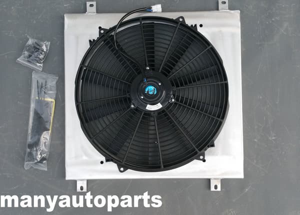 Aluminiumskydd och fläkt, ökad kylkapacitet, hållbar TIG-svetsad konstruktion, passar Ford Capri och Escort.