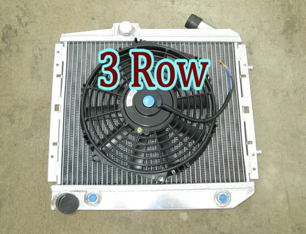 Aluminium, 3 rækker, 1.4L OHV motor kompatibel,Radiator og blæser