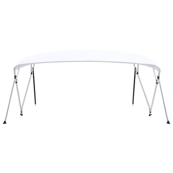 vidaXL 4-kaarinen bimini-kate valkoinen 243x(230-244)x137 cm