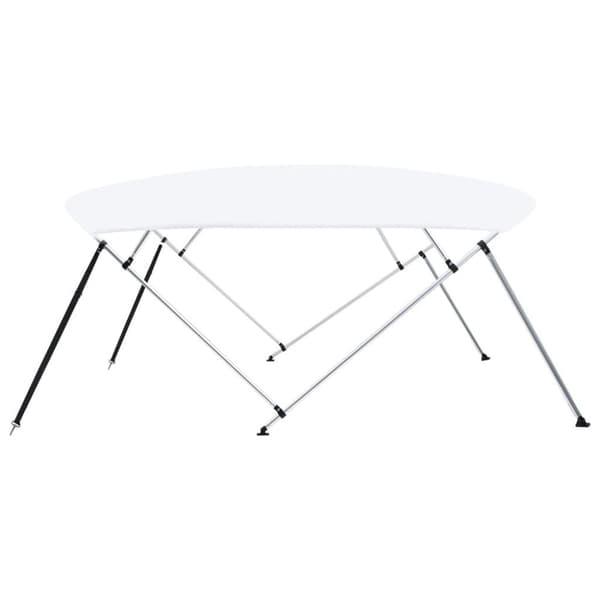 vidaXL 4-kaarinen bimini-kate valkoinen 243x(230-244)x137 cm