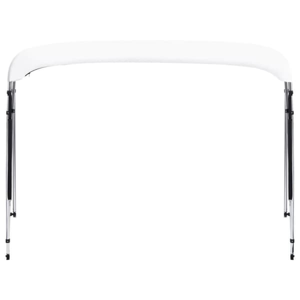 vidaXL 4-kaarinen bimini-kate valkoinen 243x(230-244)x137 cm