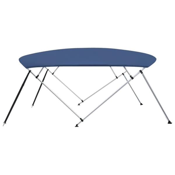 vidaXL biminitop med 4 buer 243x(230-244)x137 cm marineblå