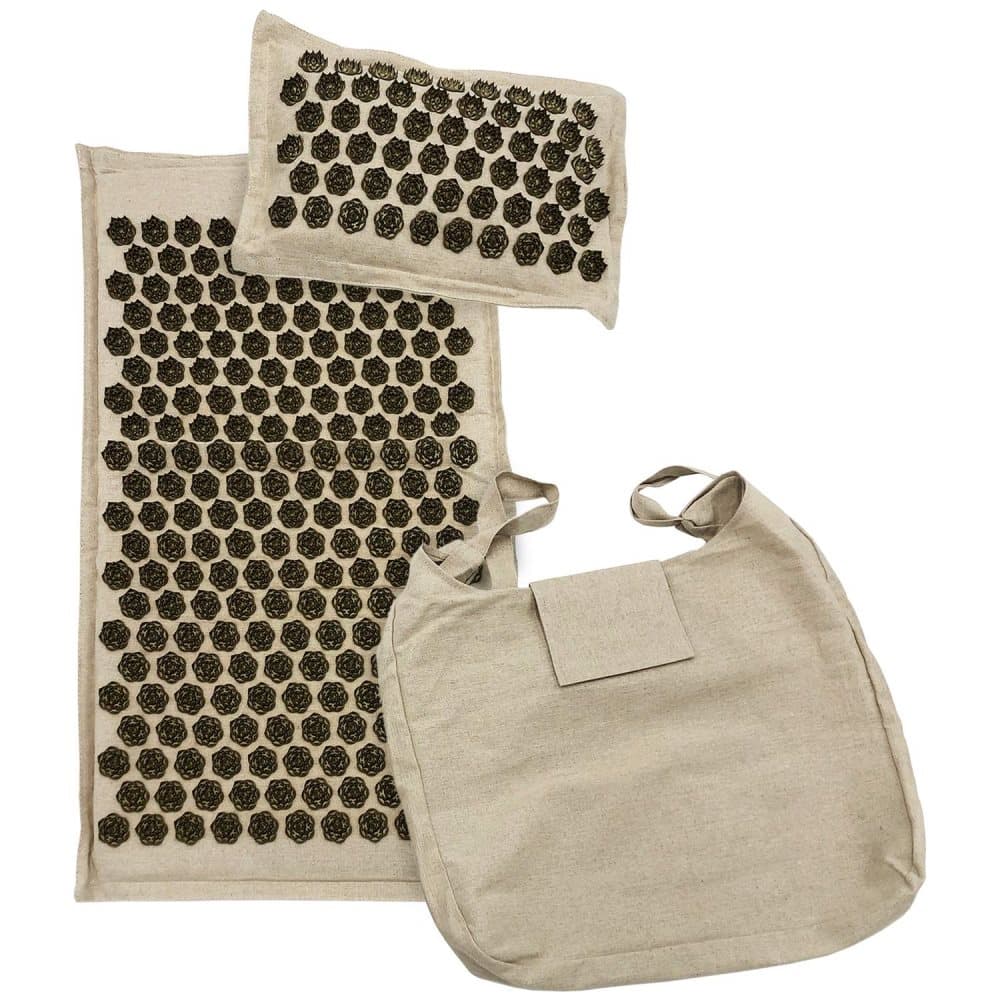 Akupressur massage set | ABS | Kudde | Mörkgrå