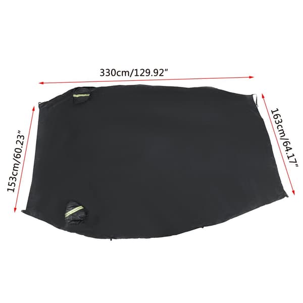 Halv garage bilafdækning lille bil bil presenning til bil 330cmx 163cm