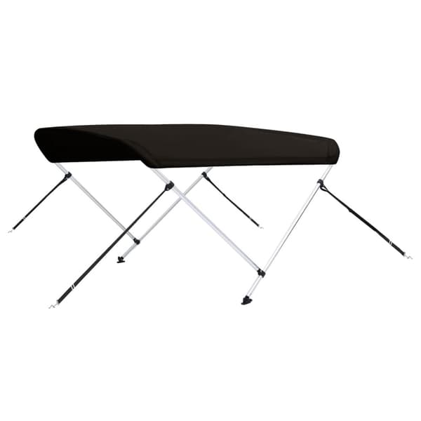 vidaXL Båtkalesje 2-buet svart 180x130x110 cm