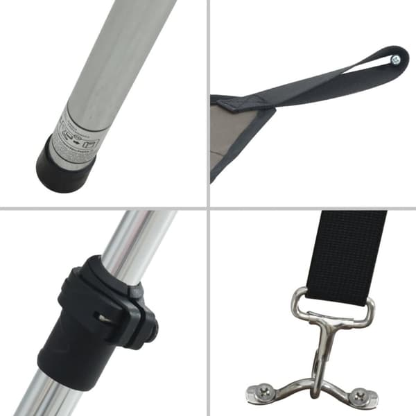vidaXL T-kate Varjostimen jatke antrasiitti 170x208x(115-183) cm