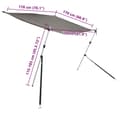Pikkukuva 8 / 8: vidaXL T-kate Varjostimen jatke antrasiitti 170x208x(115-183) cm