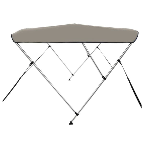 vidaXL Båtkalesje 3-buet grå 183x140x137 cm