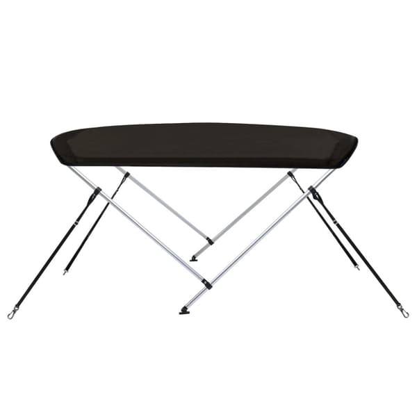 vidaXL Båtkalesje 2-buet svart 150x120x110 cm