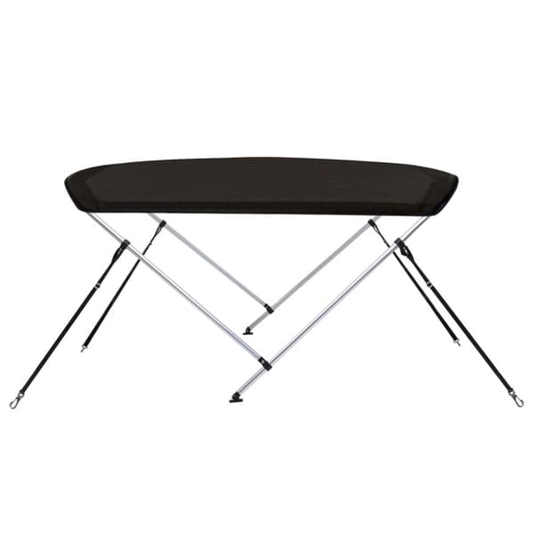 vidaXL Båtkalesje 2-buet svart 180x150x110 cm