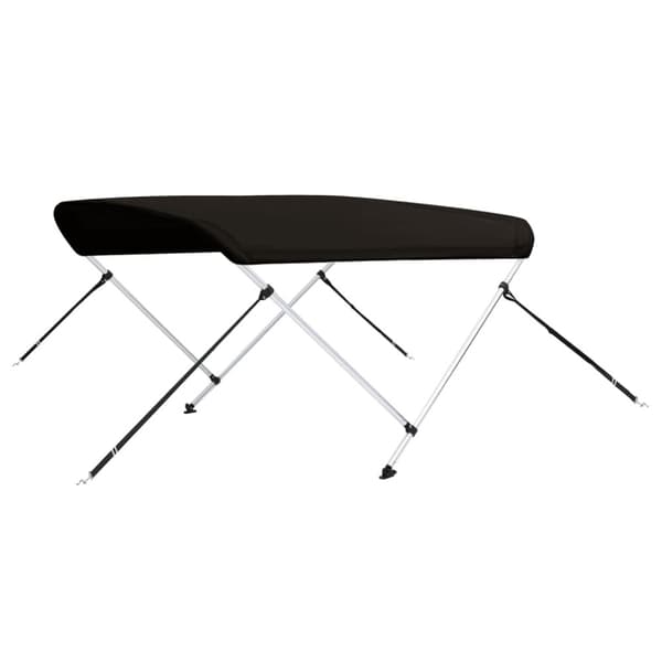 vidaXL Båtkalesje 2-buet svart 180x150x110 cm