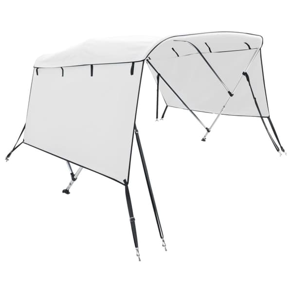 vidaXL Båtkalesje 4-buet med sidevegger 243x(230-244)x137 cm