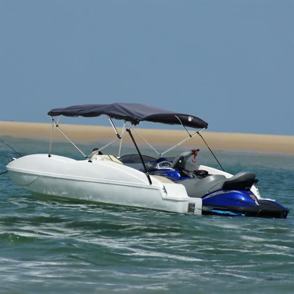 vidaXL 3-kaarinen Bimini-kate verkkosivuseinillä 183x(137-152)x137 cm