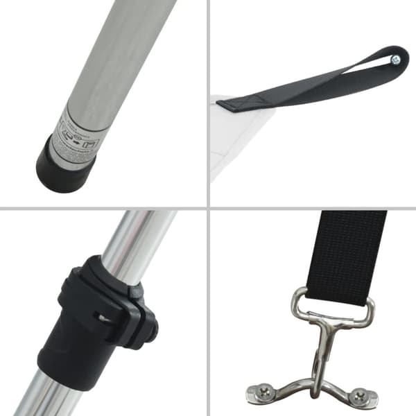 vidaXL T-kate varjostimen jatkesarja valkoinen 170x170x(113-182,5) cm