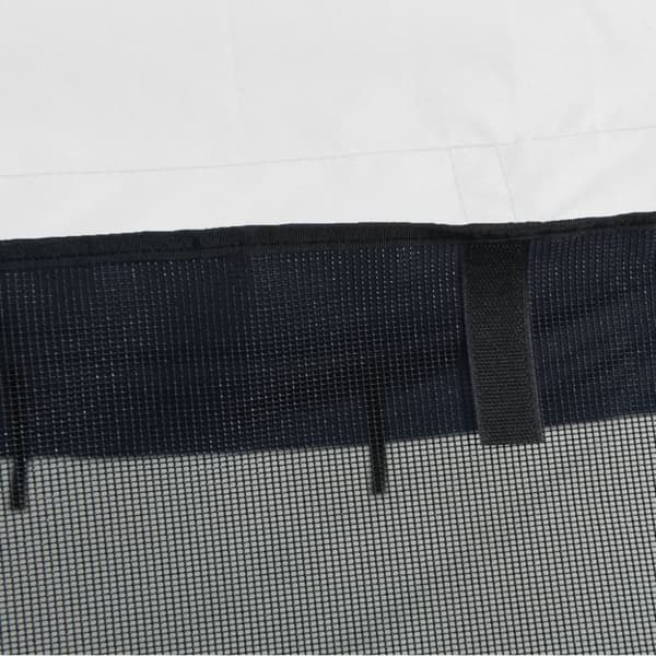 vidaXL Båtkalesje 4-buet med sidevegger i netting 243x(170-182)x137 cm