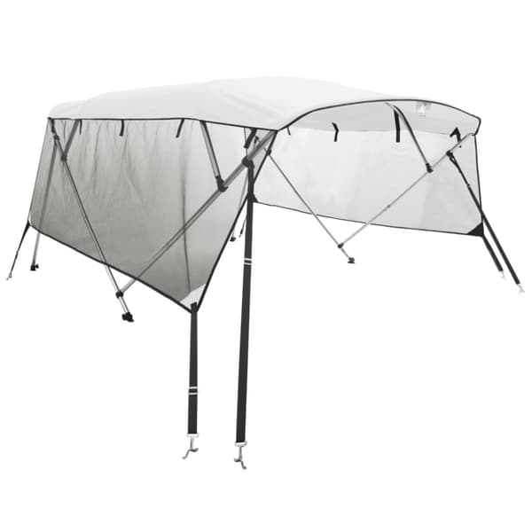vidaXL Båtkalesje 3-buet med sidevegger i netting 183x(137-152)x137 cm