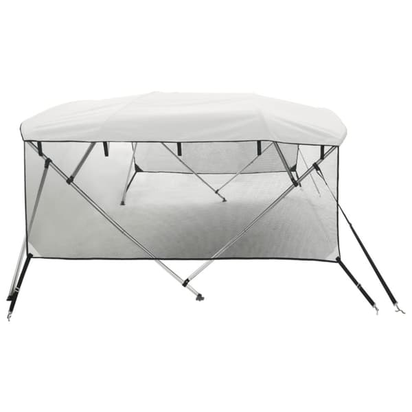 vidaXL 3-kaarinen Bimini-kate verkkosivuseinillä 183x(137-152)x137 cm