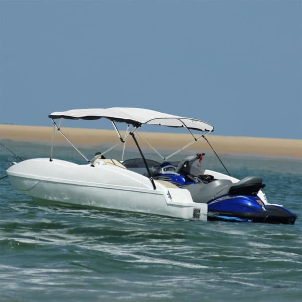 vidaXL 3-kaarinen Bimini-kate verkkosivuseinillä 183x(137-152)x137 cm
