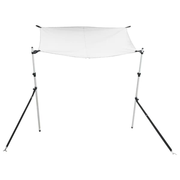 vidaXL T-sejl til båd 174x205x(115-194) cm forlængerdel hvid