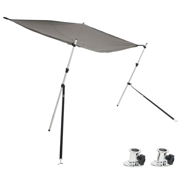 vidaXL T-sejl til båd 174x205x(115-194) cm forlængerdel antracitgrå