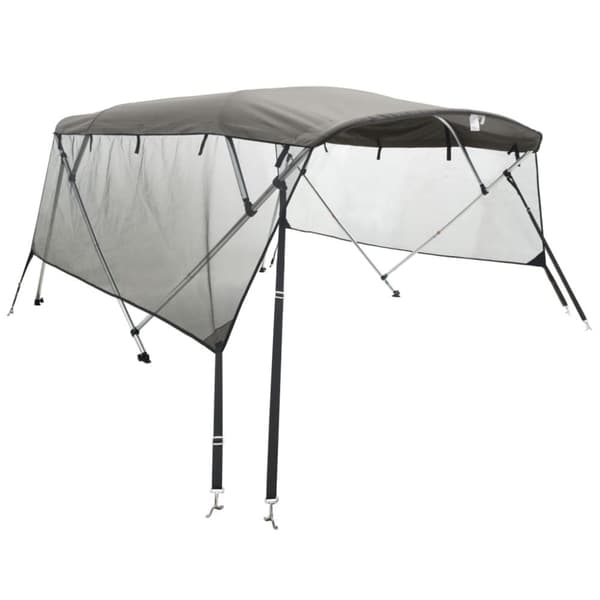 vidaXL Båtkalesje 3-buet med sidevegger i netting 183x(185-198)x137 cm