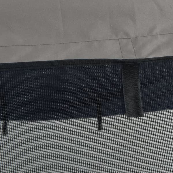 vidaXL Båtkapell med 3 bågar med sidoväggar i nät 183x(170-182)x137 cm