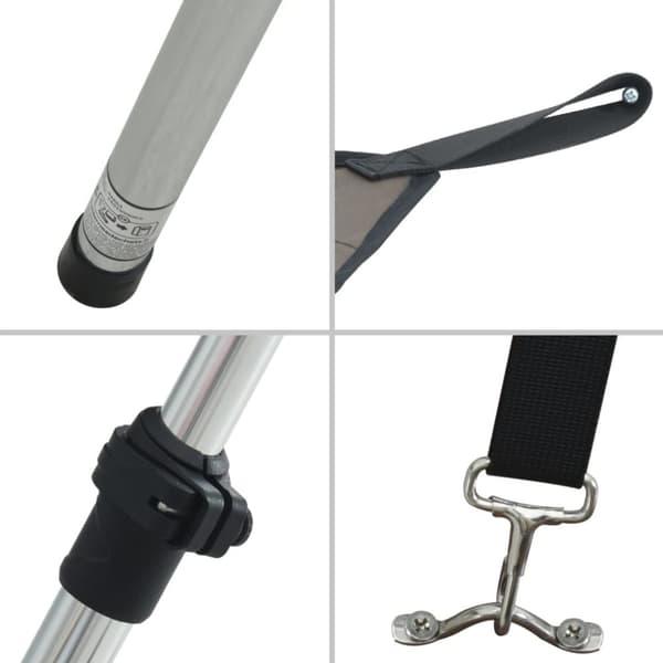 vidaXL T-sejl til båd 170x170x(113-182,5) cm forlængerdel antracitgrå