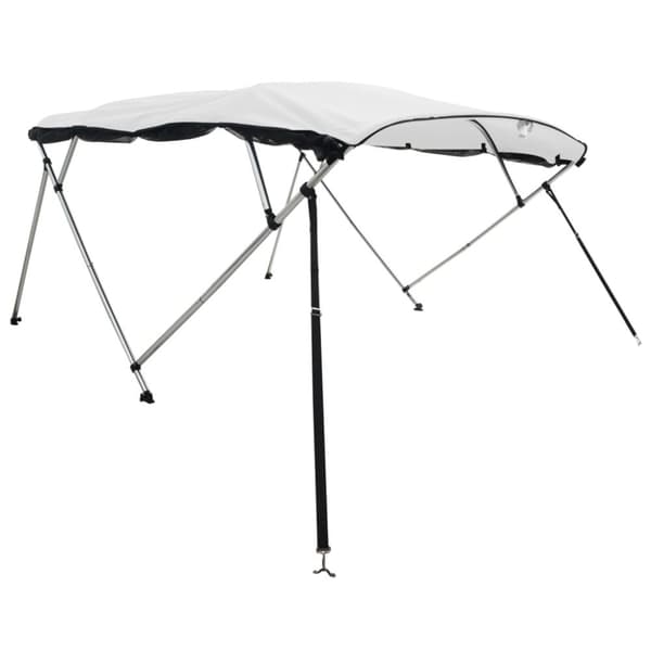 vidaXL Båtkapell med 4 bågar med sidoväggar i nät 243x(230-244)x137 cm