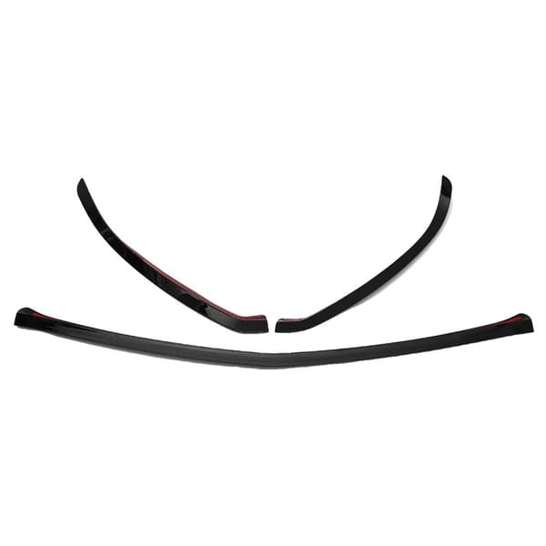 Blank Front Bumper Lip Splitter i blank sort, nem installation, til Mercedes-Benz A-klasse 2019+.,Glossy sort