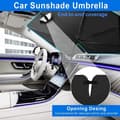 Miniatyrbillede 4 af 6: Lollanda Car Sunshade 140x90 cm – foldbar forrude solskærm, UV-beskyttelse og varmeisolering