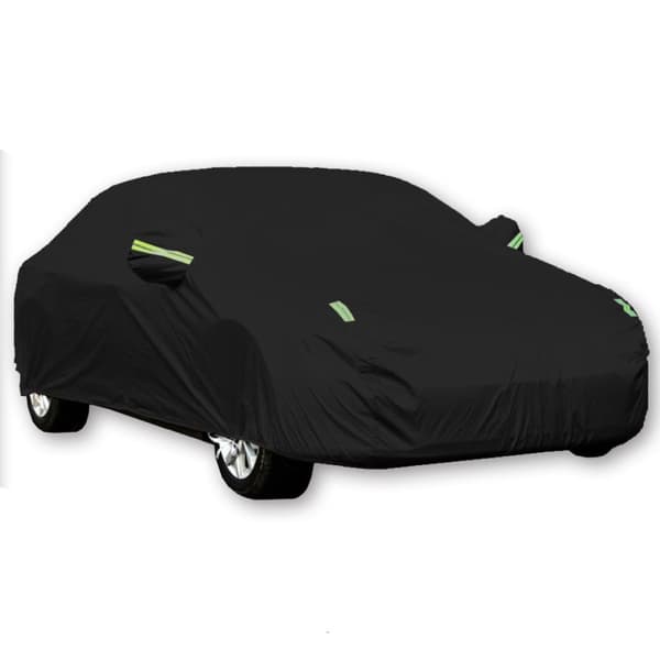 Universal Car Cover 530 cm – Sort, 4 Justerbare Stropper & Reflekterende Strimler