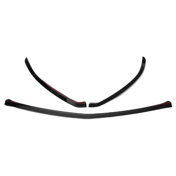 Blank Front Bumper Lip Splitter i blank sort, nem installation, til Mercedes-Benz A-klasse 2019+.,Glossy sort