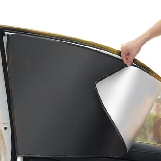 Lollanda Car aurinkosuoja 2 kpl, aurinkosuojaverho, auton pimennysverho – magneettinen, 80x50 cm, UV-suoja - helppo asentaa