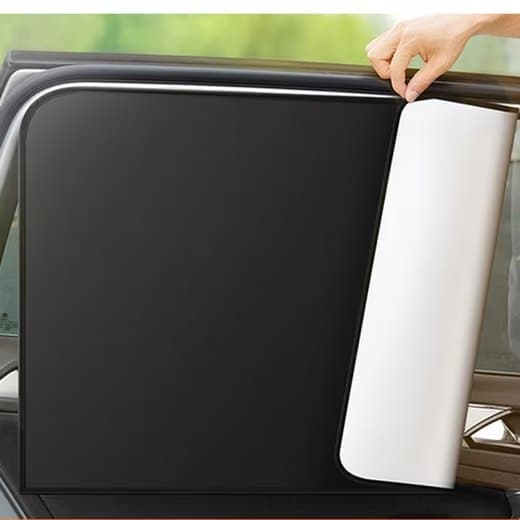 Lollanda Car aurinkosuoja 2 kpl, aurinkosuojaverho, auton pimennysverho – magneettinen, 80x50 cm, UV-suoja - helppo asentaa