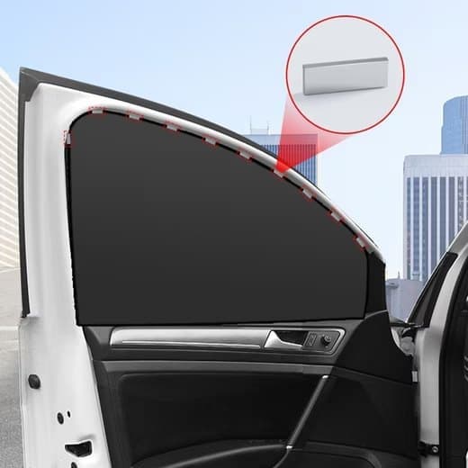 Lollanda Car aurinkosuoja 2 kpl, aurinkosuojaverho, auton pimennysverho – magneettinen, 80x50 cm, UV-suoja - helppo asentaa