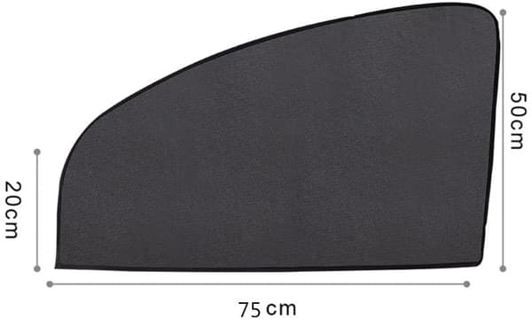 Lollanda Car Sun Shade 2-pakkaus, Aurinkosuojaverho, Lämmöneristys - Magneettinen, UV-suoja, Musta - Takaikkuna / Etuikkuna, Helppo asentaa