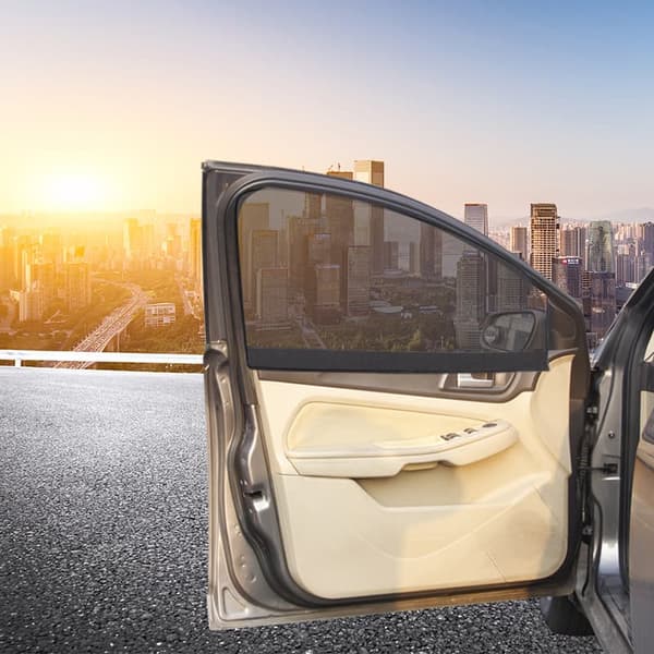 Lollanda Car Sun Shade 2-pakkaus, Aurinkosuojaverho, Lämmöneristys - Magneettinen, UV-suoja, Musta - Takaikkuna / Etuikkuna, Helppo asentaa