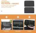 Pikkukuva 5 / 6: Lollanda Car Sun Shade 2-pakkaus, Aurinkosuojaverho, Lämmöneristys - Magneettinen, UV-suoja, Musta - Takaikkuna / Etuikkuna, Helppo asentaa