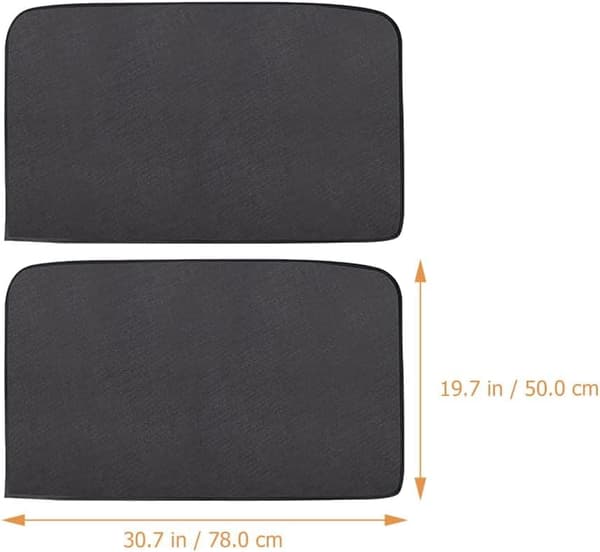 Lollanda Car Sun Shade 2-pakkaus, Aurinkosuojaverho, Lämmöneristys - Magneettinen, UV-suoja, Musta - Takaikkuna / Etuikkuna, Helppo asentaa