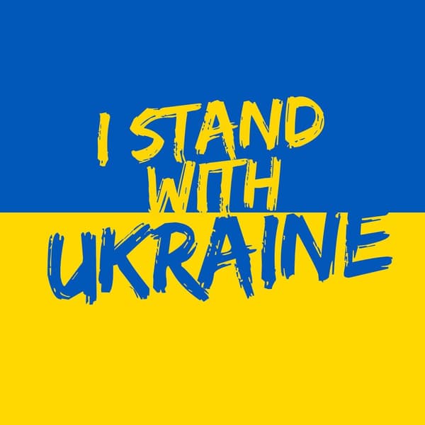 I Stand With Ukraine Dekal 13x13cm