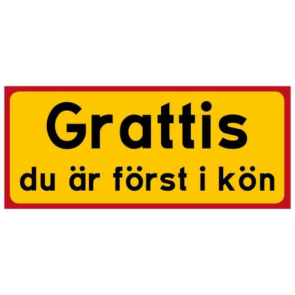 Dekal Grattis, du är först i kön