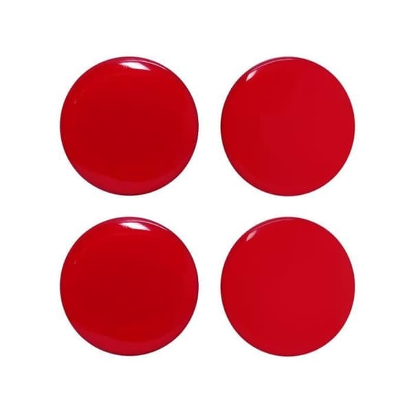3D Circles Refractive Adhesives, Röd, 4 stycken, Diameter 4 cm
