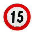 Miniatyrbild 1 av 2: EU-godkänd Speed Limit Sticker, 15 km/h