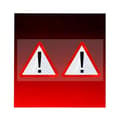 Miniatyrbild 2 av 4: Triangel "Danger" refraktiva lim för bildörrar, 2 delar, 50 mm