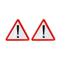 Miniatyrbild 1 av 4: Triangel "Danger" refraktiva lim för bildörrar, 2 delar, 50 mm