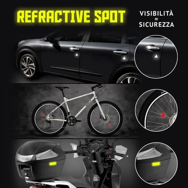 Refractive Adhesives Circles, Vit, 4 stycken