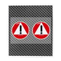Miniatyrbild 2 av 4: "Danger" triangelbrytningslim för bildörrar, 2 stycken, diameter 48 mm