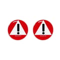 Miniatyrbild 1 av 4: "Danger" triangelbrytningslim för bildörrar, 2 stycken, diameter 48 mm