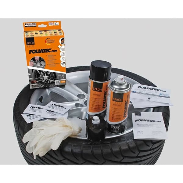 Nestemäinen kumi autoille Foliatec Kullattu metalli 2 x 400 ml