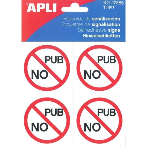 Inget reklampiktogram 114 x 114 mm